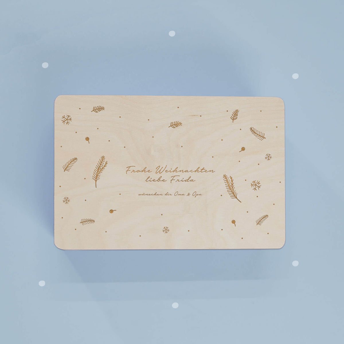 Erinnerungskiste „Winterwelt“ personalisiert Gravur