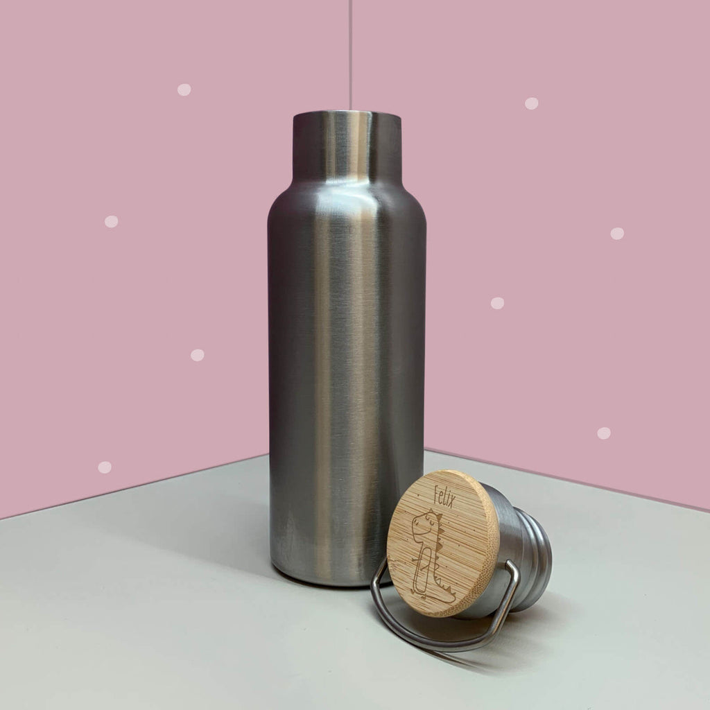 Trinkflasche Bambusdeckel "Dino" 500ml