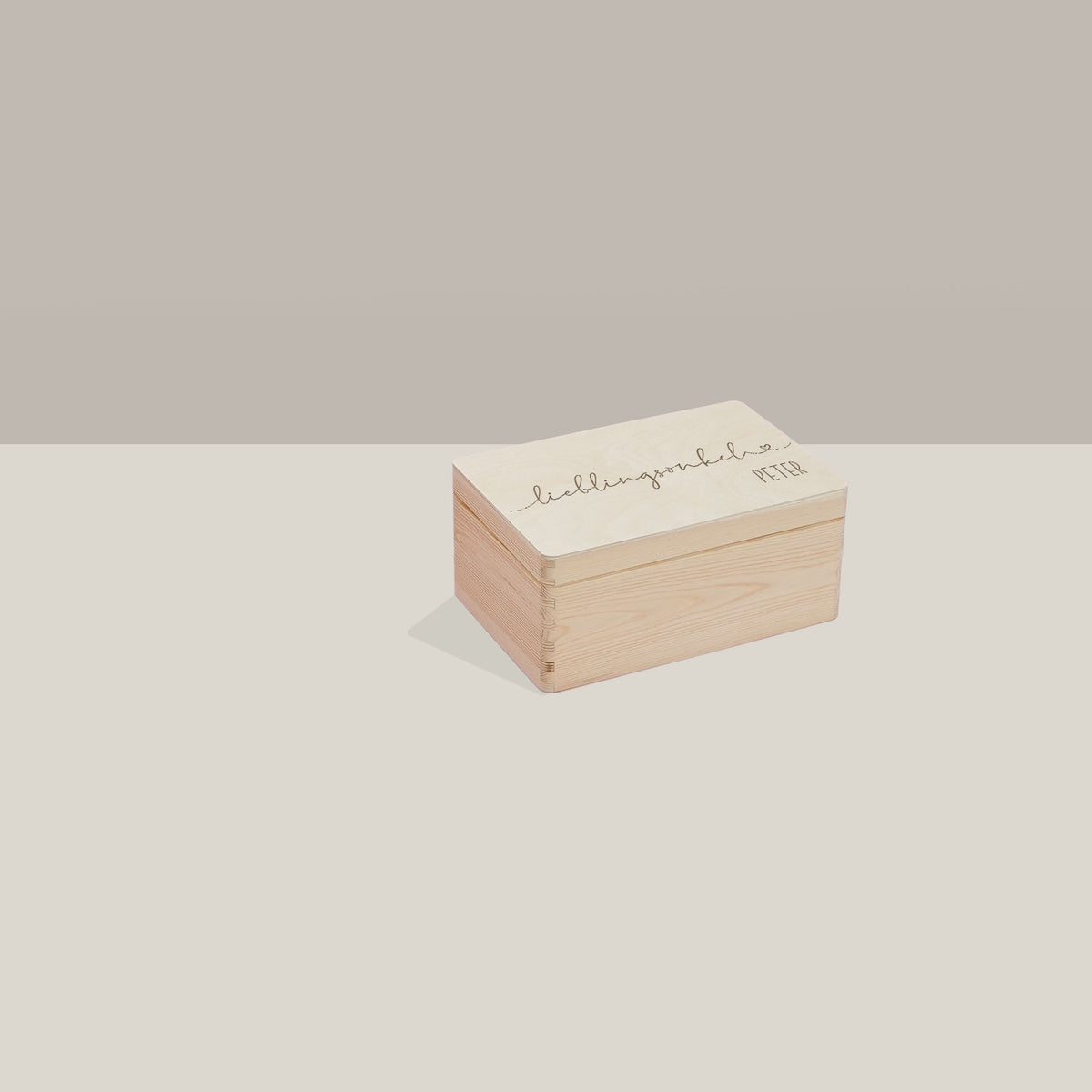Erinnerungsbox aus Holz "Lieblingsonkel" personalisiert