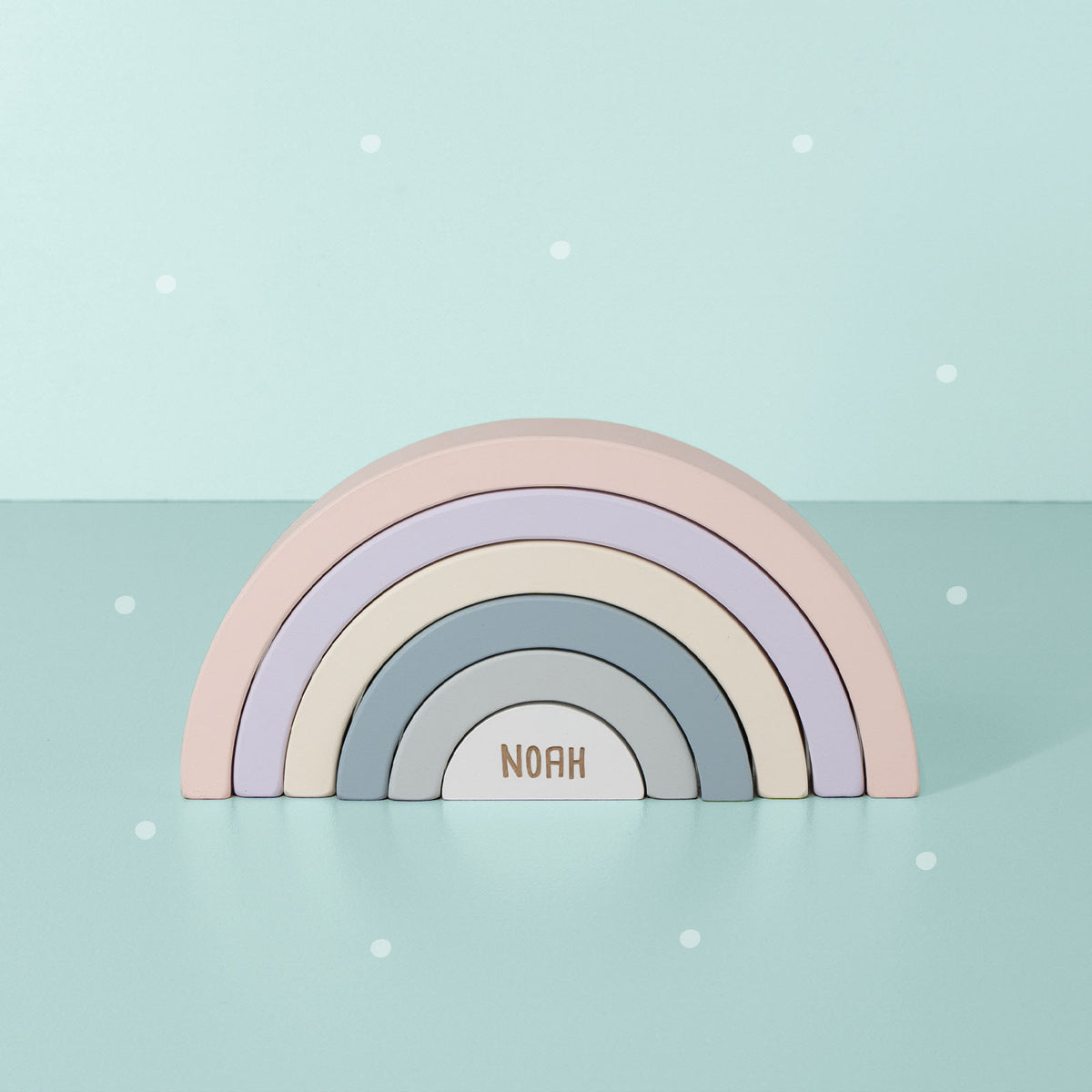 Personalisierter Holz Regenbogen Holzspielzeug Motorikspielzeug für Kinder