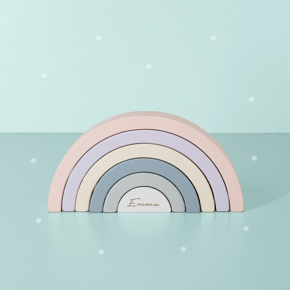 Personalisierter Holz Regenbogen Holzspielzeug Motorikspielzeug für Kinder