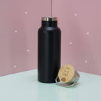 Trinkflasche Bambusdeckel "Bär" 500ml