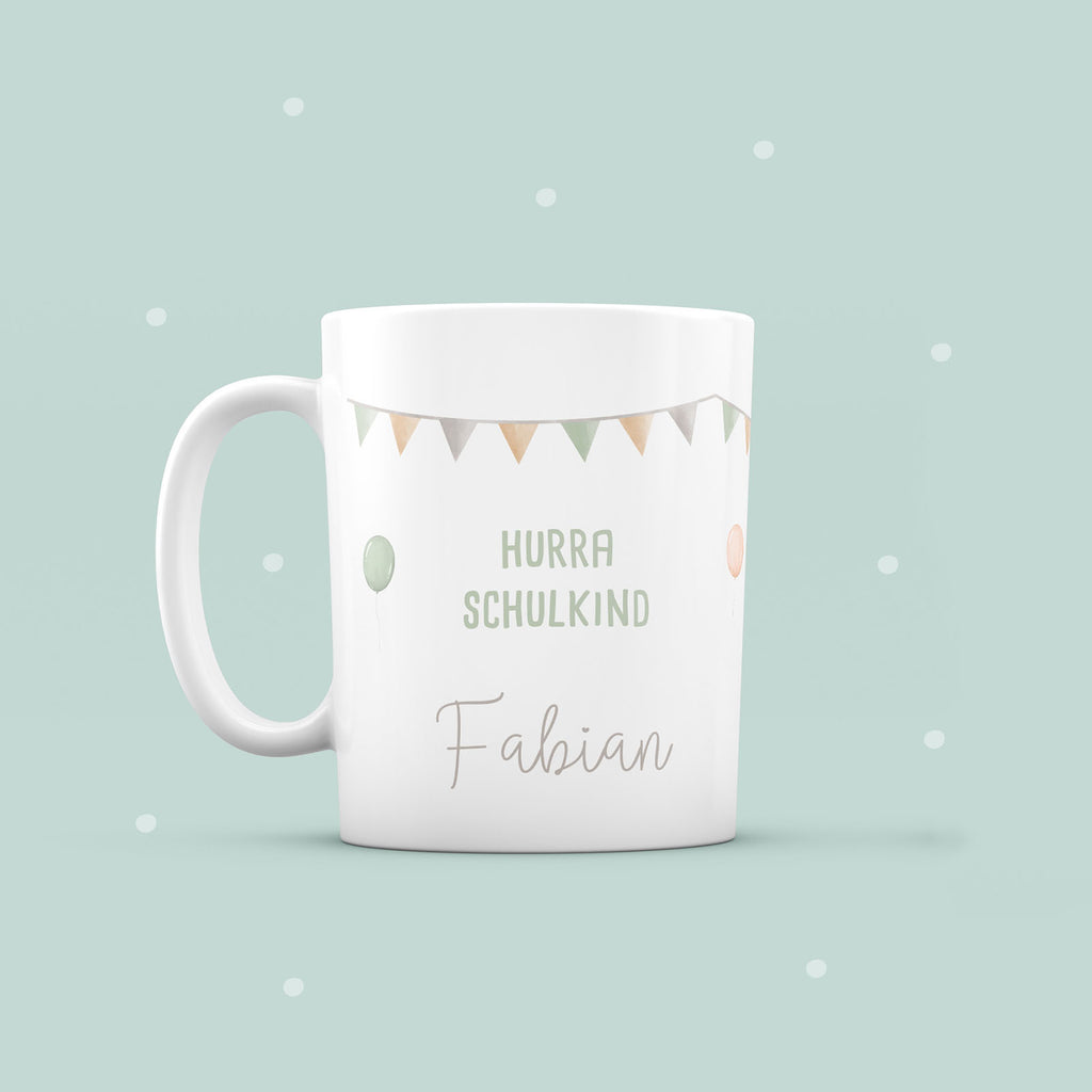 Keramik-Tasse "Hurra Schulkind"