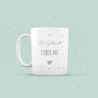 Keramik-Tasse „Lehrer & Lehrerin mit Herzen“ personalisiert Sublimation