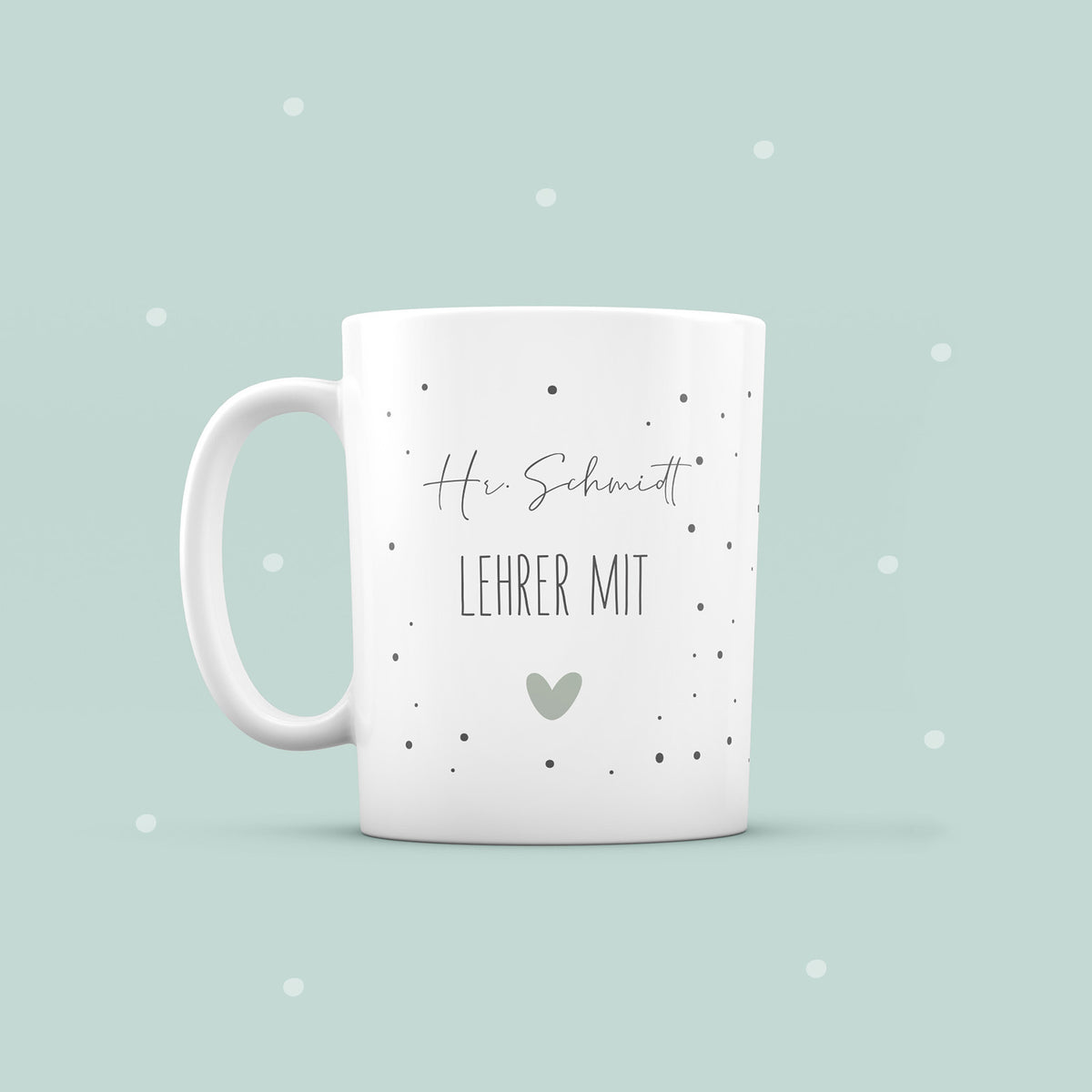 Keramik-Tasse "Lehrer/-in mit Herzen"