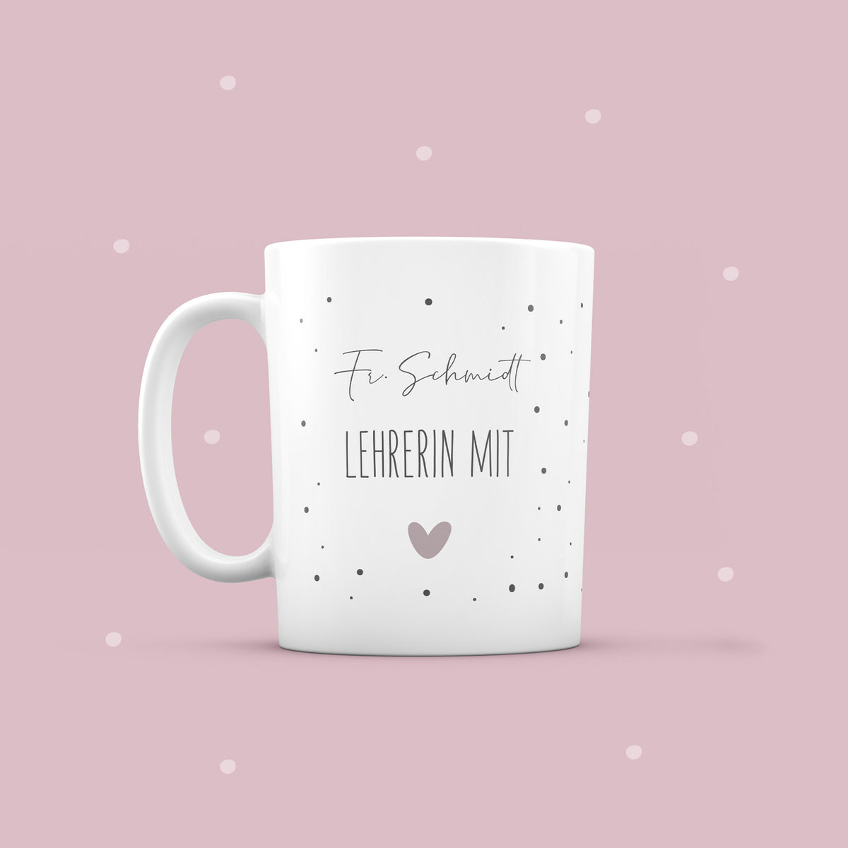 Keramik-Tasse "Lehrer/-in mit Herzen"