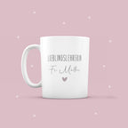 Keramik-Tasse „LieblingsLehrer & Lehrerin“ personalisiert Sublimation