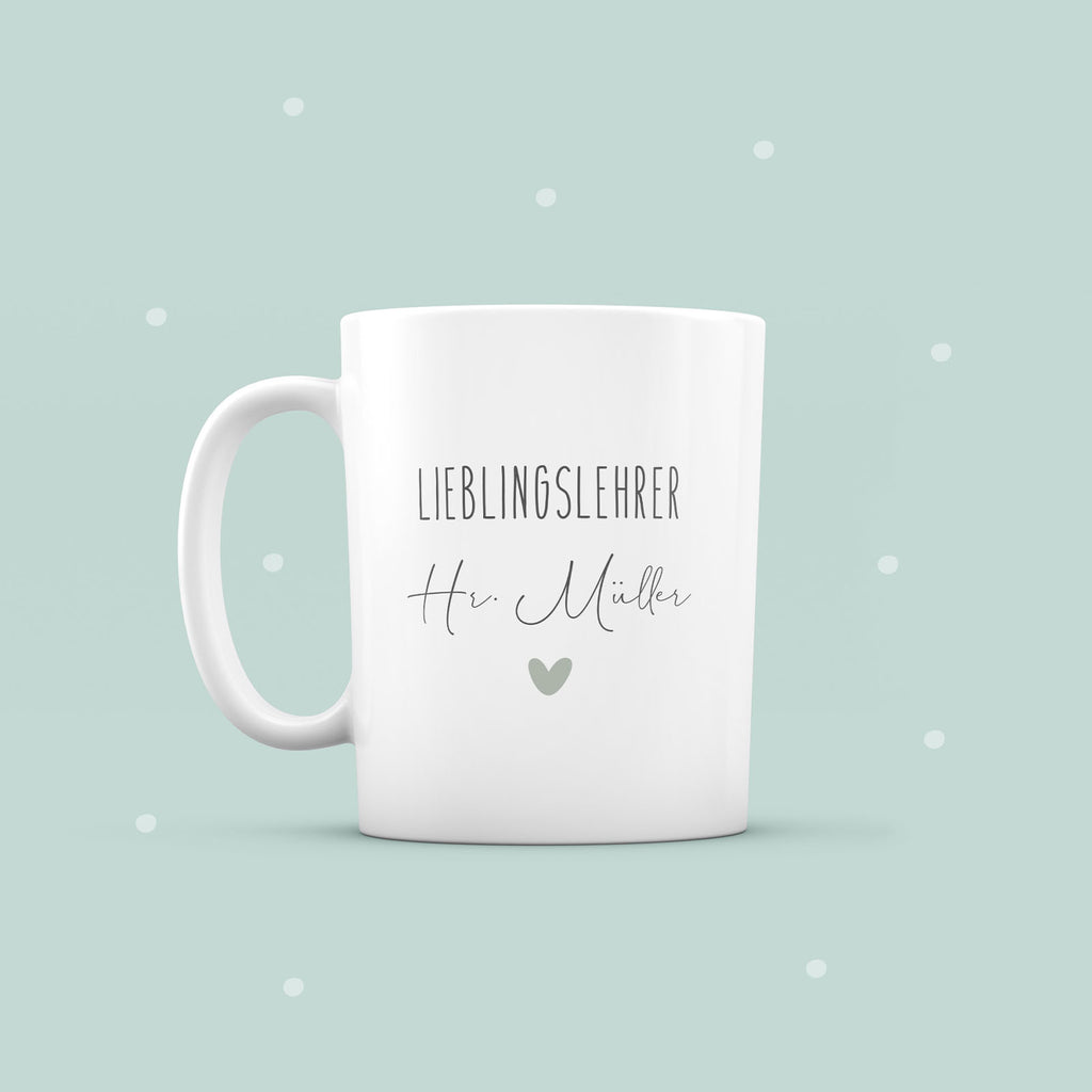 Keramik-Tasse „LieblingsLehrer & Lehrerin“ personalisiert Sublimation