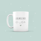 Keramik-Tasse „LieblingsLehrer & Lehrerin“ personalisiert Sublimation
