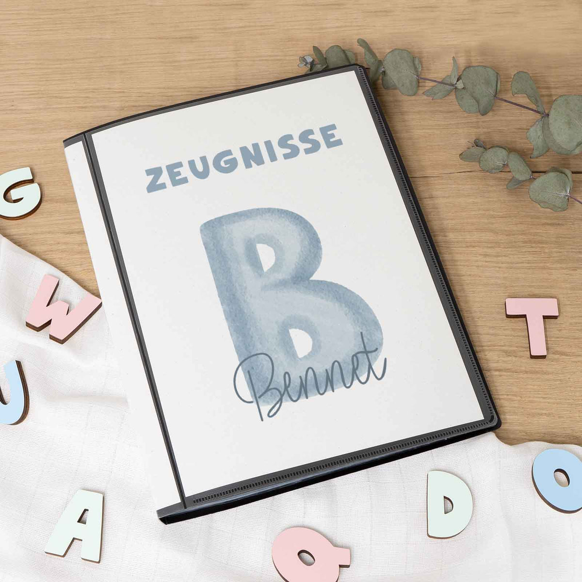 Zeugnismappe "Buchstabe" DIN A4