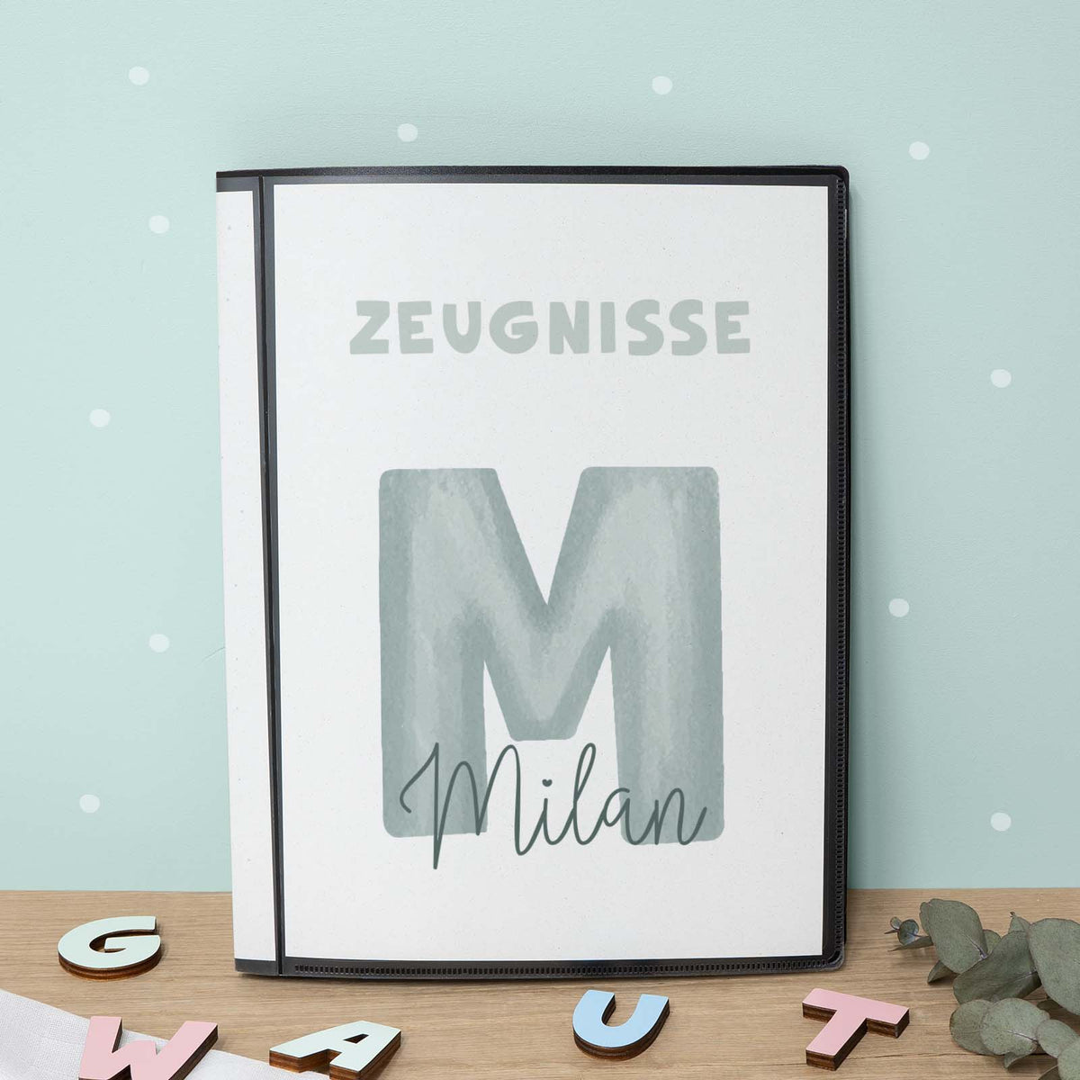 Zeugnismappe "Buchstabe" DIN A4