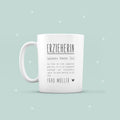 Keramik-Tasse „Erzieher & Erzieherin Definition“ personalisiert Sublimation