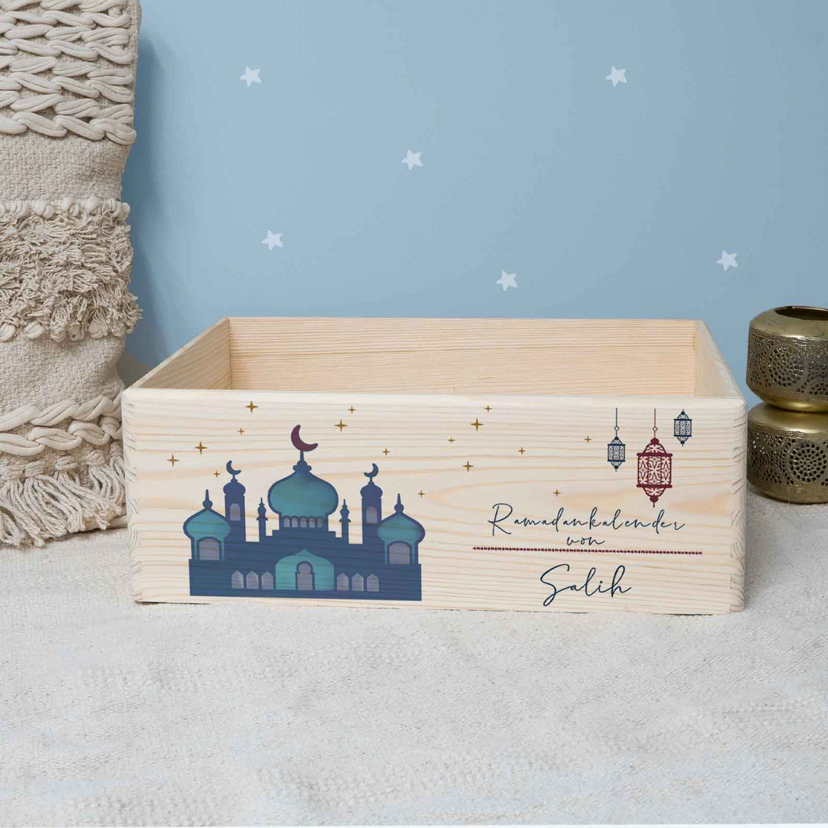 Ramadankiste "Moschee und Laternen" bunt bedruckt