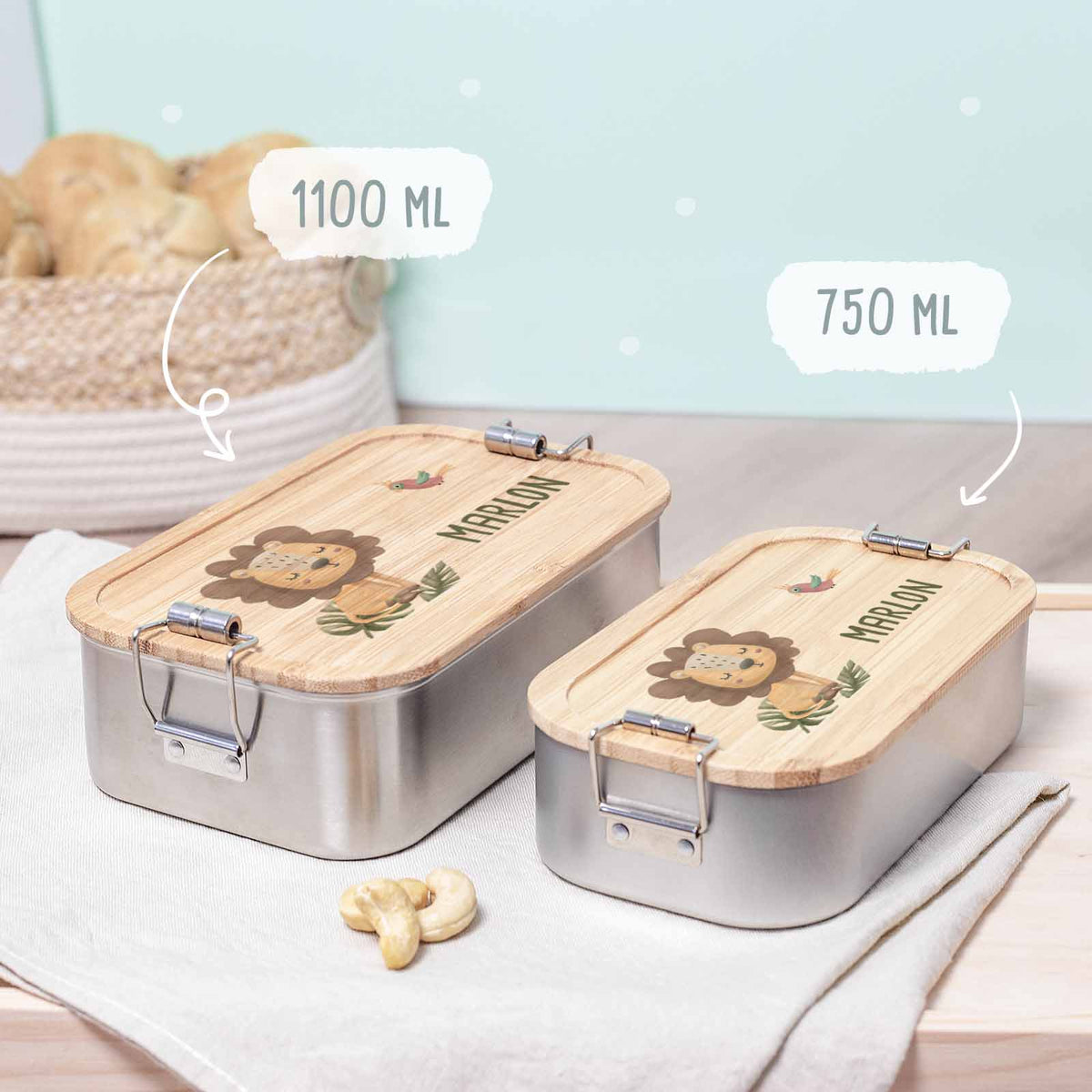 Lunchbox "Löwe" bunt bedruckt