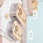 Lunchbox & Trinkflasche Set "Rakete" bunt bedruckt