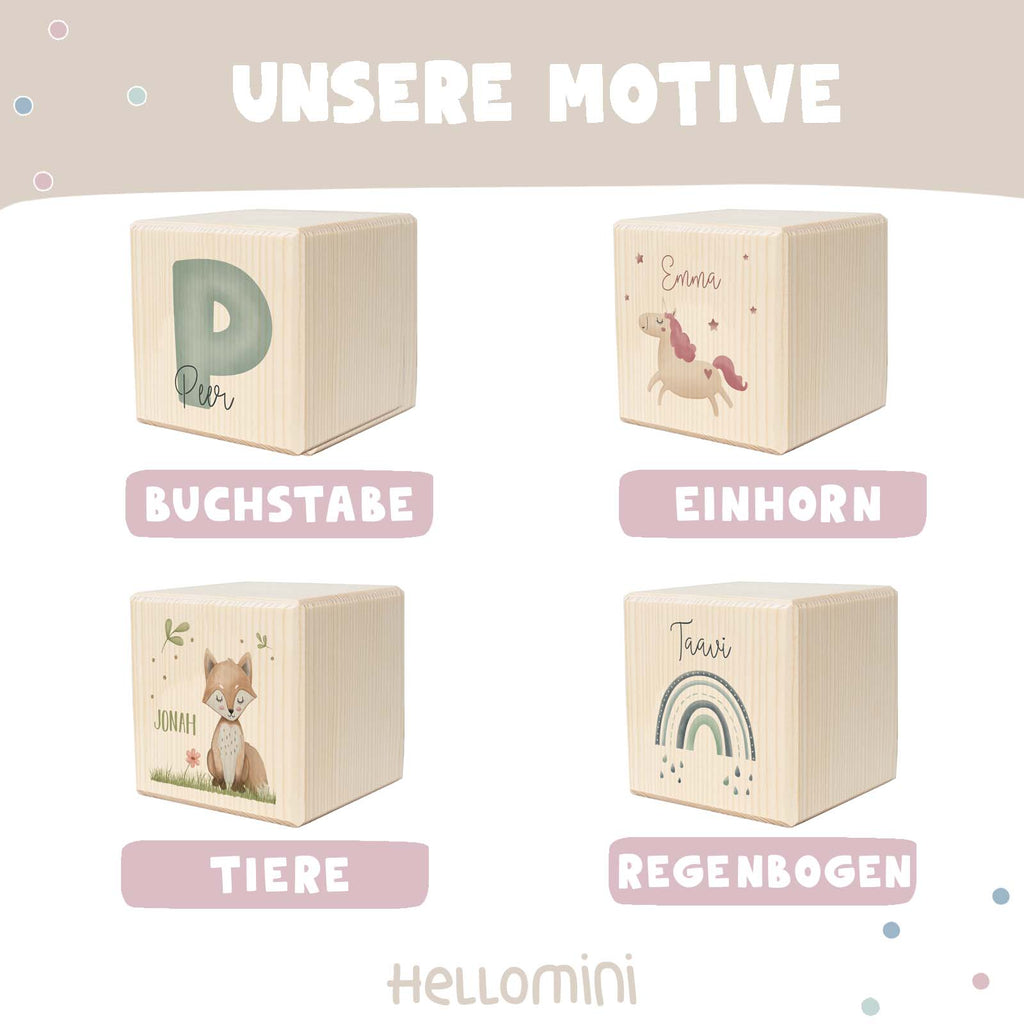 Spardose Würfel "Löwe" bunt bedruckt