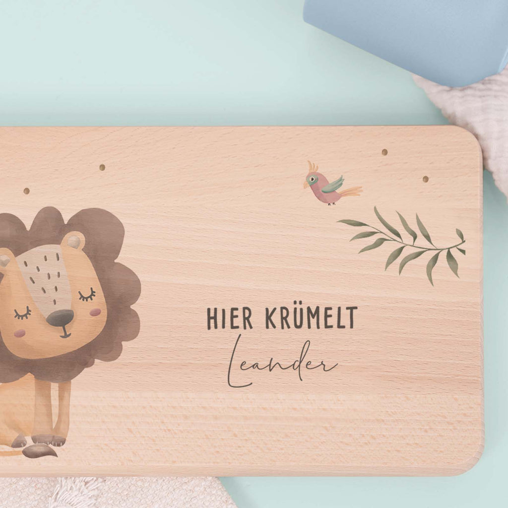 Frühstücksbrettchen Aquarell Löwe Buche