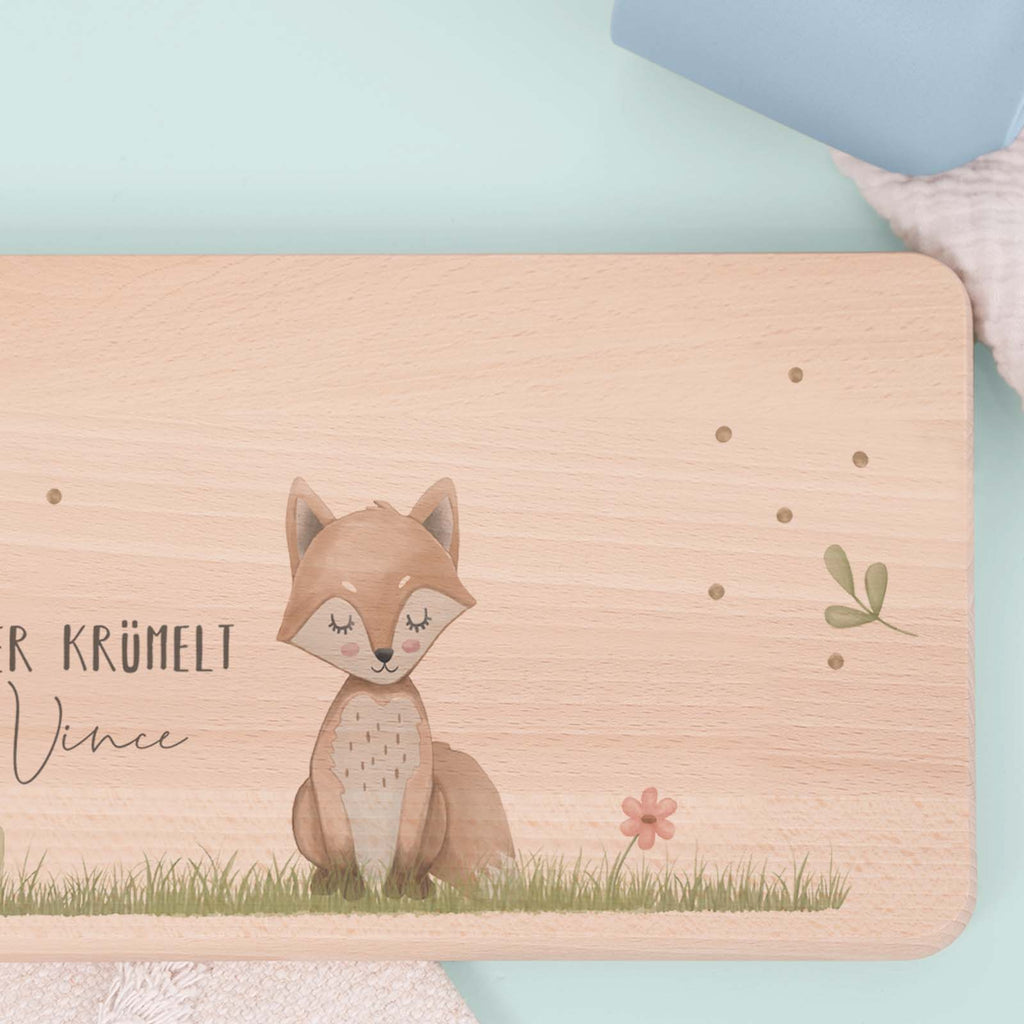 Frühstücksbrettchen Aquarell Fuchs Buche