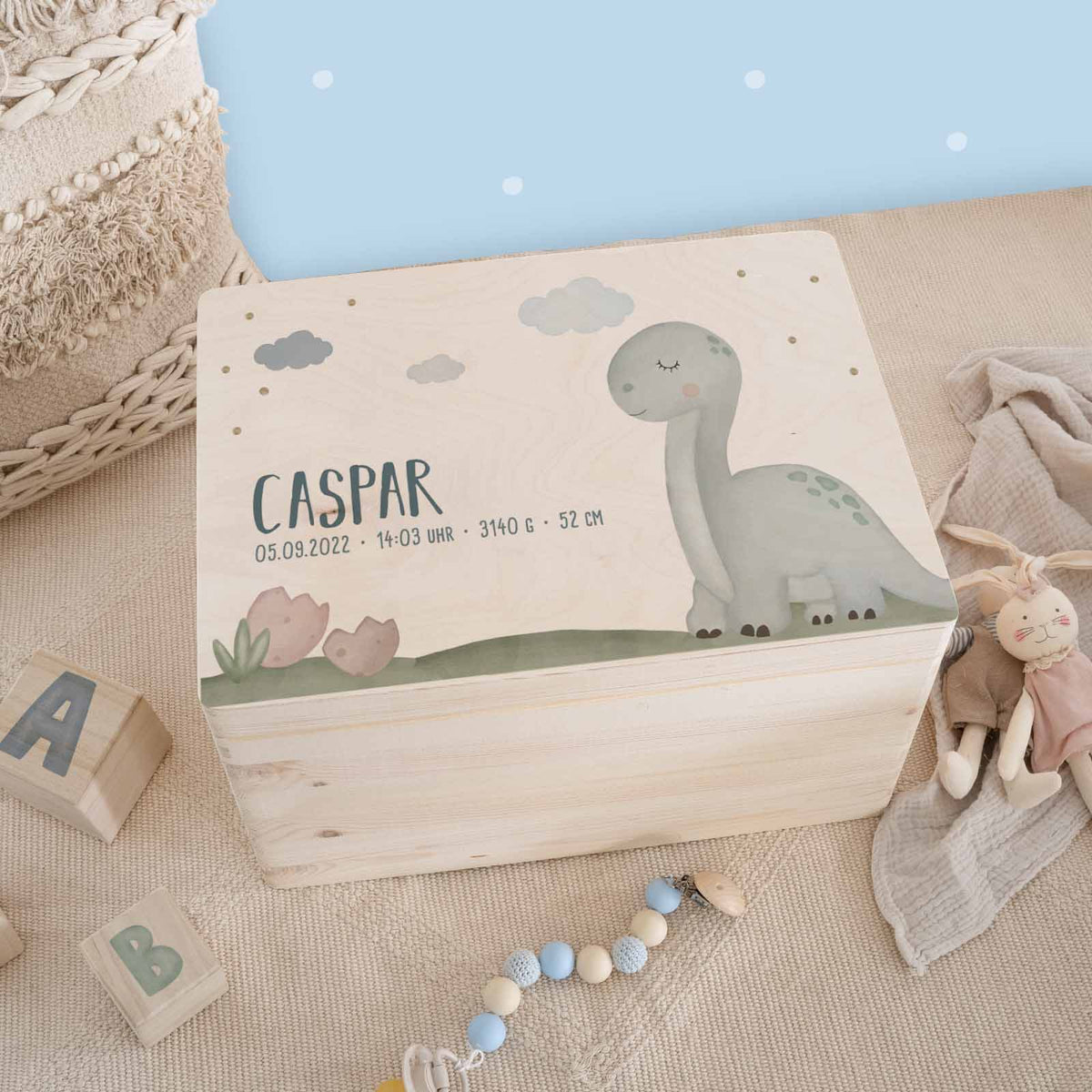 Erinnerungsbox "Dino" Aquarell