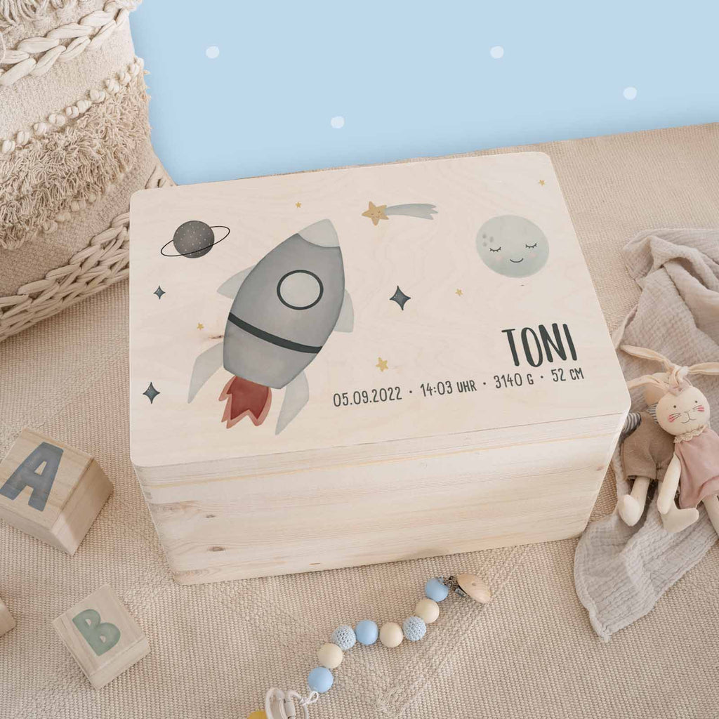 Erinnerungsbox "Rakete" Aquarell