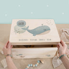 Erinnerungsbox "Wal" Aquarell