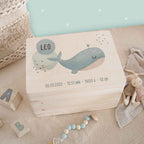 Erinnerungsbox "Wal" Aquarell