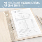 Zeugnismappe Holz Ringbuch "Rakete"