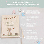 Zeugnismappe Holz Ringbuch "Fuchs"