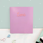 Falken Zeugnismappe Karton Ringbuch mit 3D-Name A4 Lila