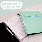 Falken Zeugnismappe Karton Ringbuch mit 3D-Name A4 Mint