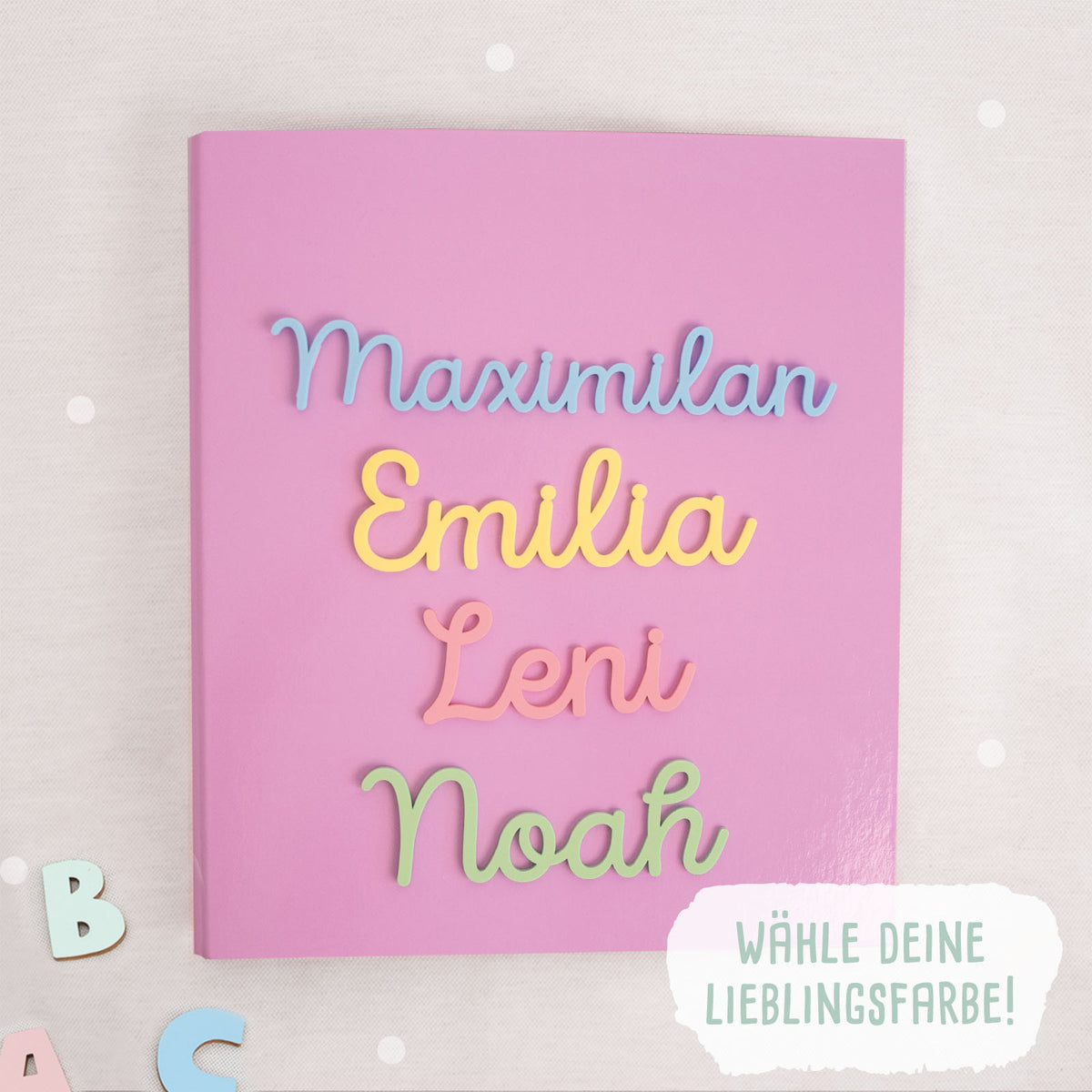 Falken Zeugnismappe Karton Ringbuch mit 3D-Name A4 Lila