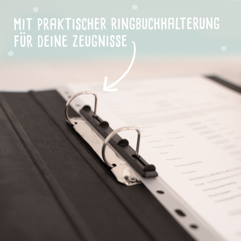 Falken Zeugnismappe Karton Ringbuch mit 3D-Name A4 Mint