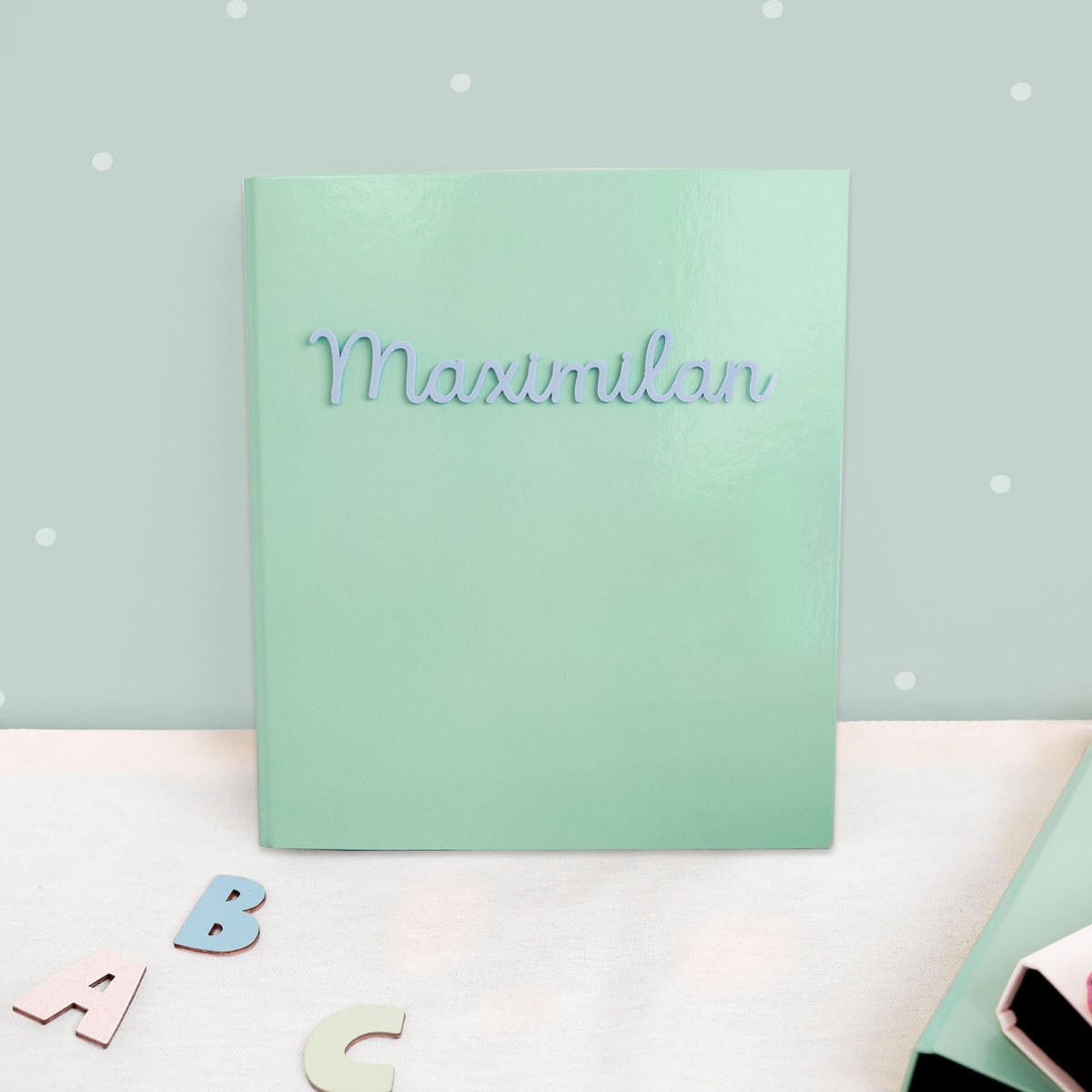 Falken Zeugnismappe Karton Ringbuch mit 3D-Name A4 Mint