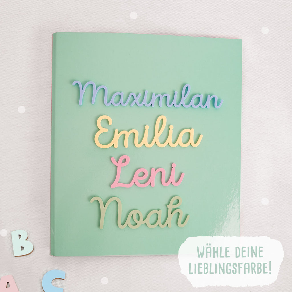 Falken Zeugnismappe Karton Ringbuch mit 3D-Name A4 Mint