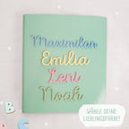 Falken Zeugnismappe Karton Ringbuch mit 3D-Name A4 Mint