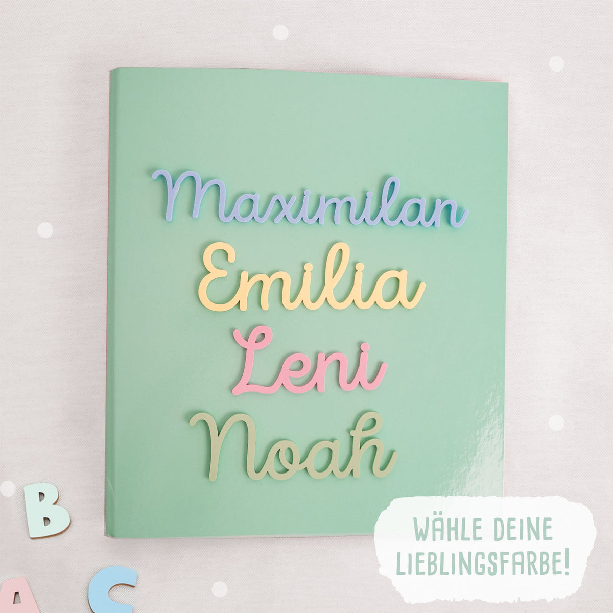 Falken Zeugnismappe Karton Ringbuch mit 3D-Name A4 Mint
