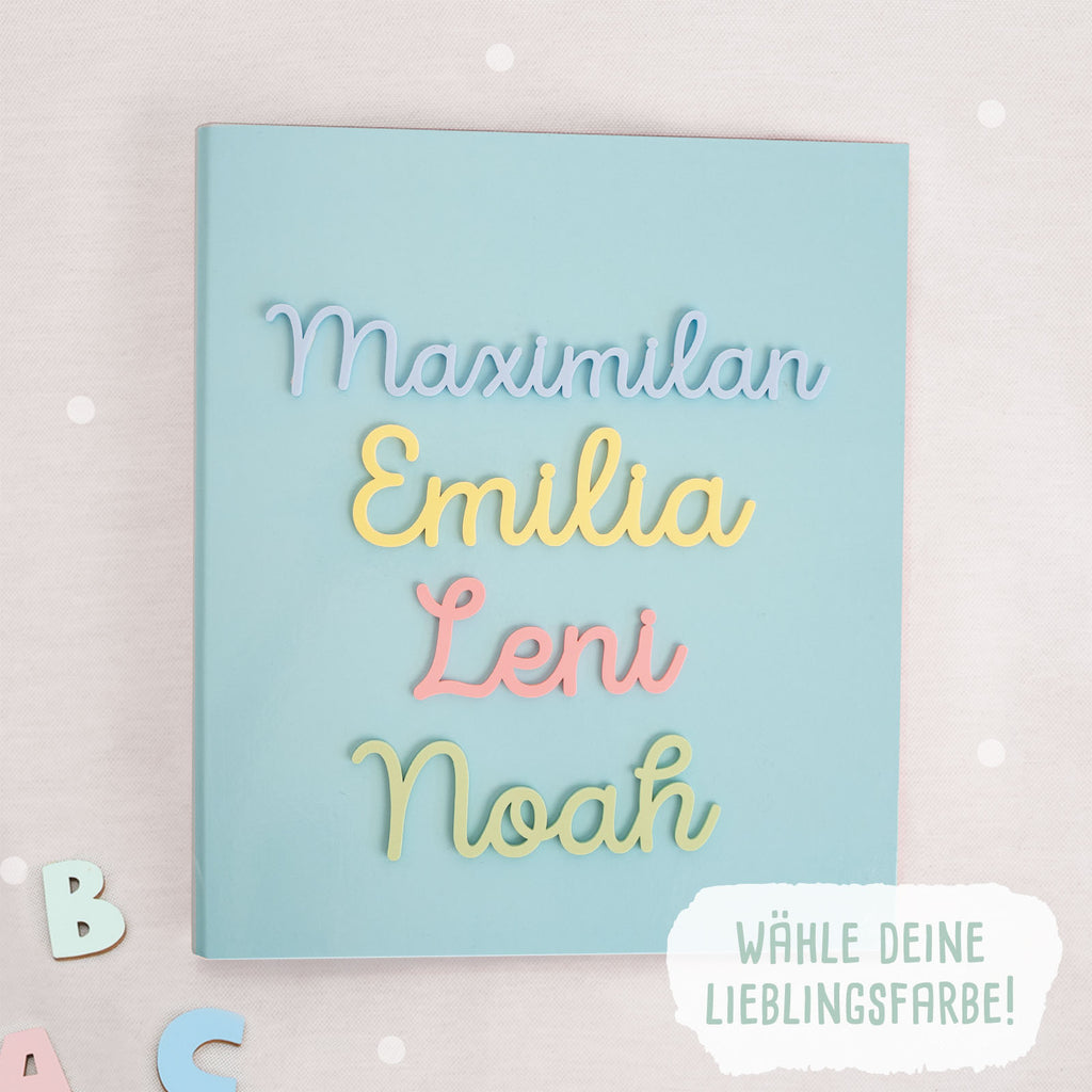 Falken Zeugnismappe Karton Ringbuch mit 3D-Name A4 Blau