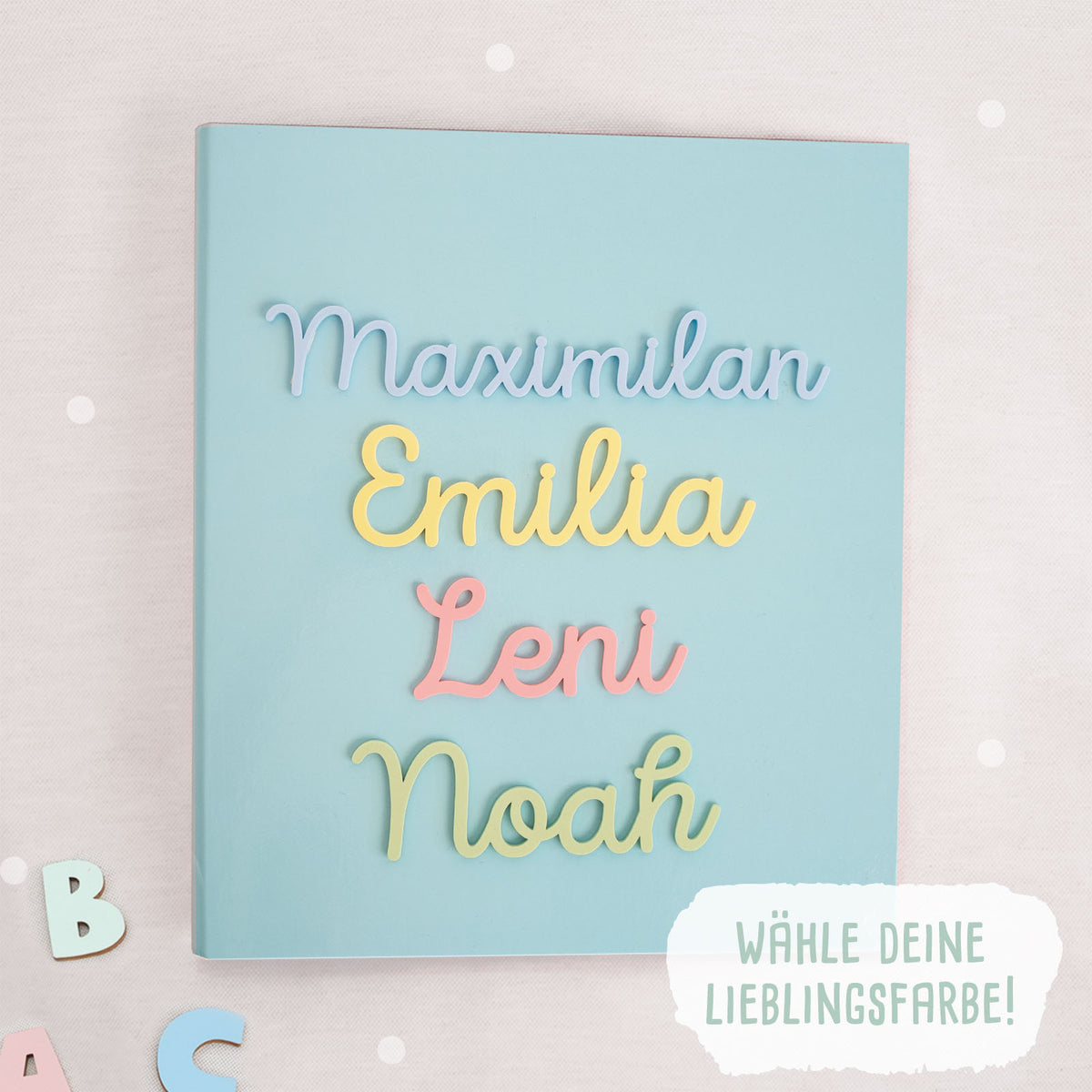 Falken Zeugnismappe Karton Ringbuch mit 3D-Name A4 Blau