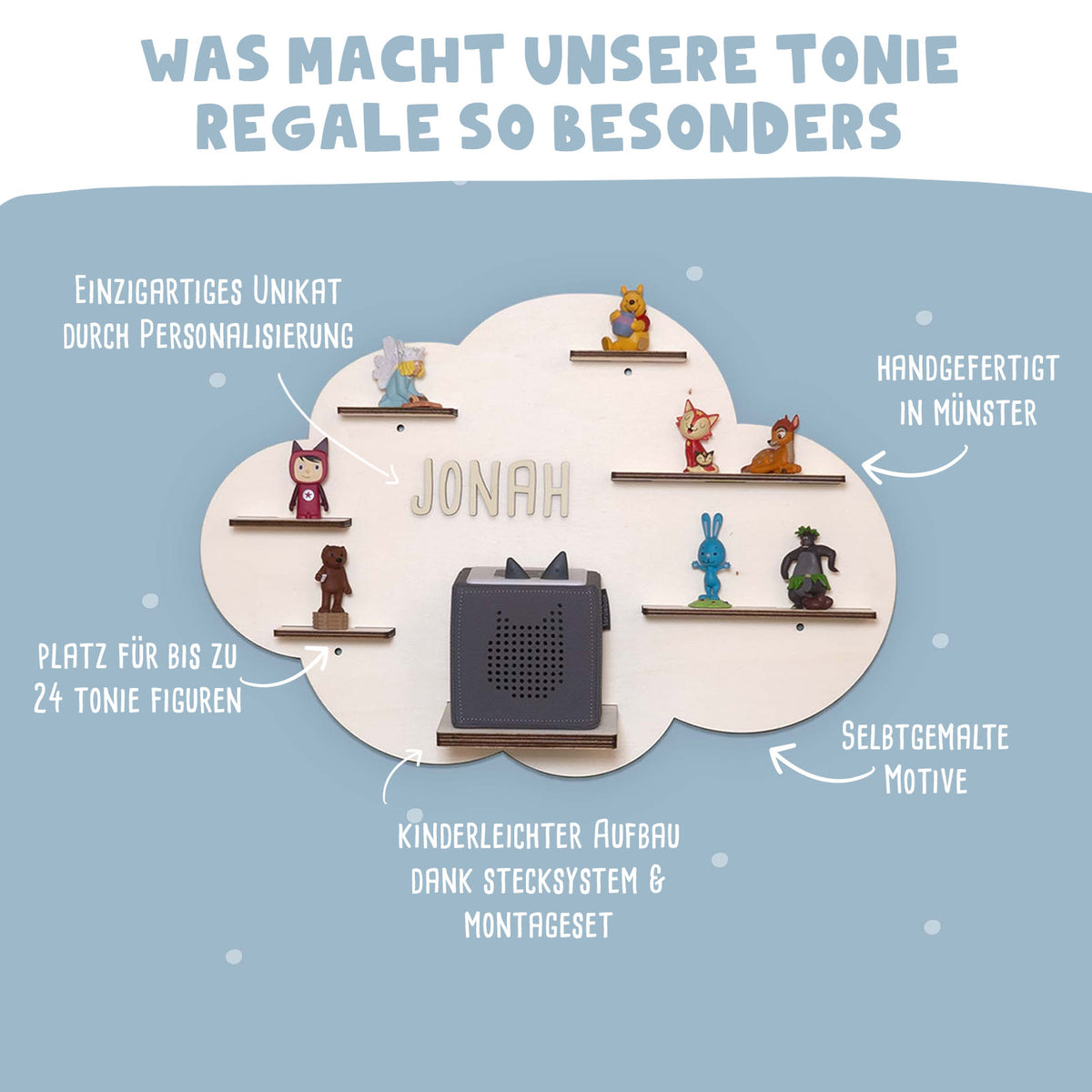 Regal "Wolke" für die Toniebox