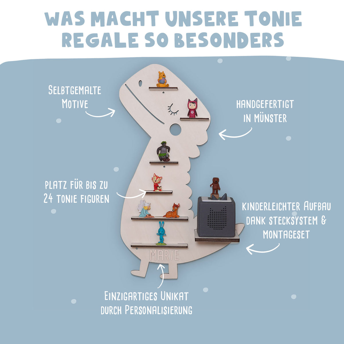 Regal "Dino" für die Toniebox