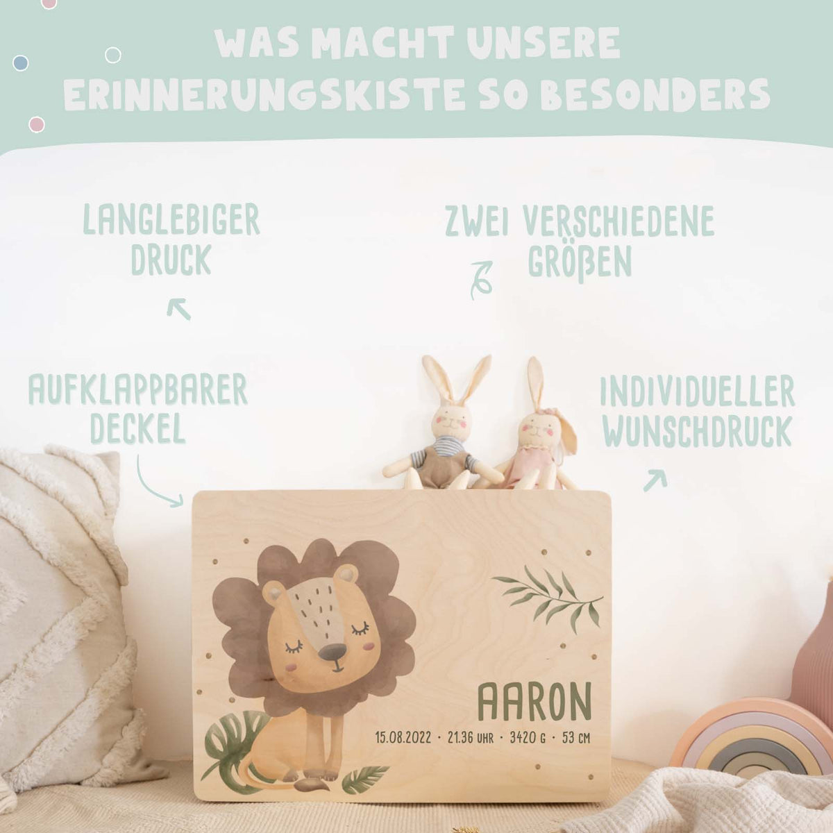Erinnerungsbox "Löwe" Aquarell