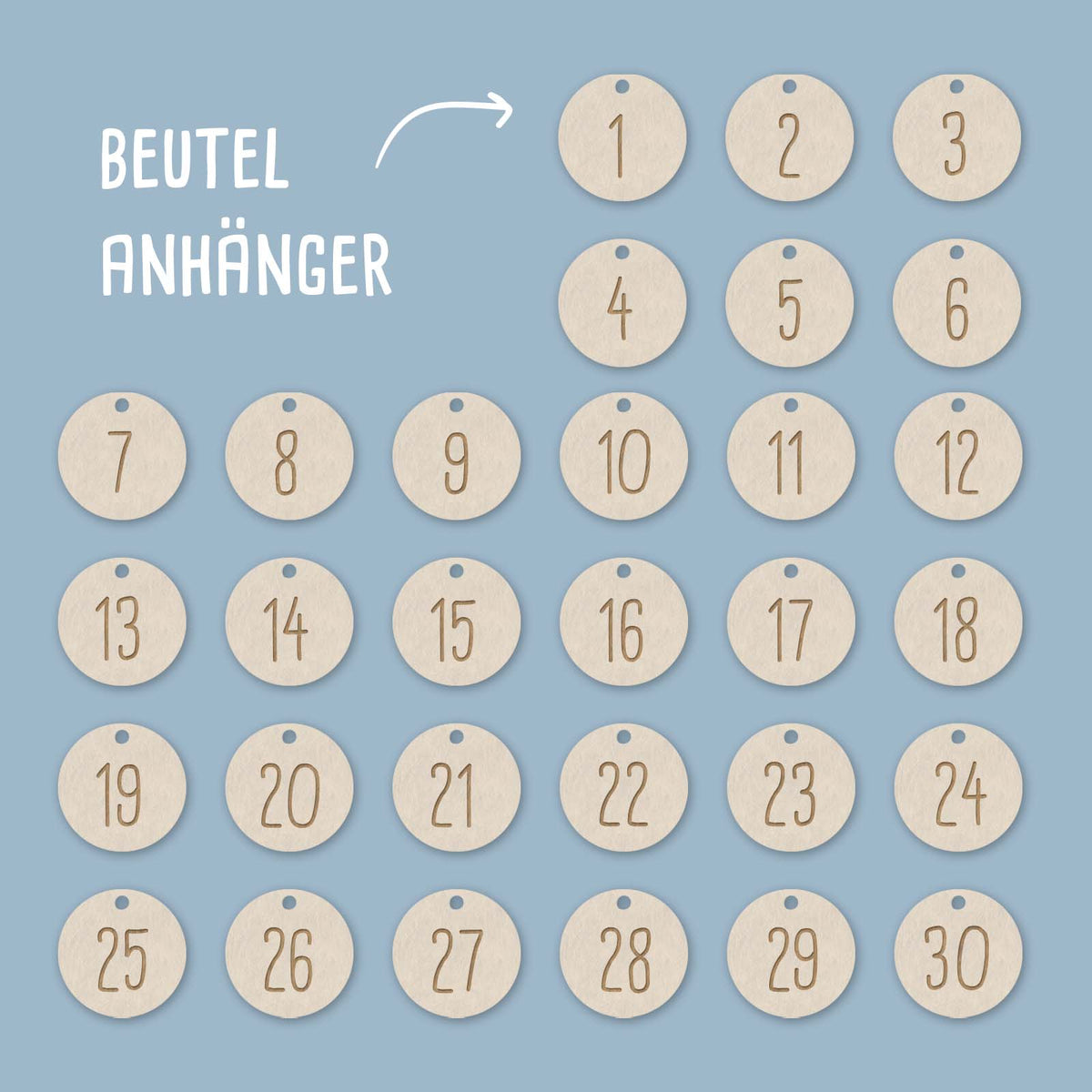 Beleuchteter Ramadan Kalender "Laternen" bunt bedruckt