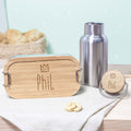 Lunchbox & Trinkflasche Bambusdeckel Set "Krone Jungs"
