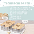 Lunchbox „Regenbogen“ personalisiert Gravur