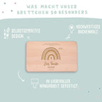 Frühstücksbrettchen Taufgeschenk "Regenbogen"