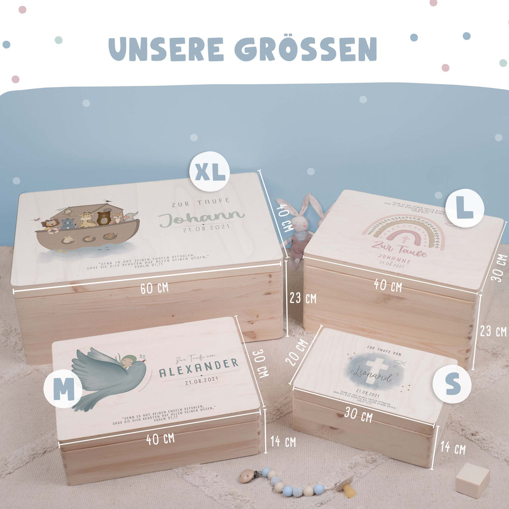 Erinnerungsbox Taufgeschenk "Wal" Aquarell