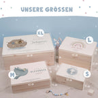 Erinnerungsbox Taufgeschenk "Wal" Aquarell