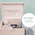 Erinnerungsbox Taufgeschenk "Taube mit Kind" Aquarell