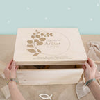 Erinnerungsbox Geschenk zur Konfirmation "Eukalyptus" Gravur