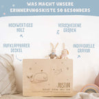 Erinnerungskiste „Wal und Fisch“ personalisiert Gravur